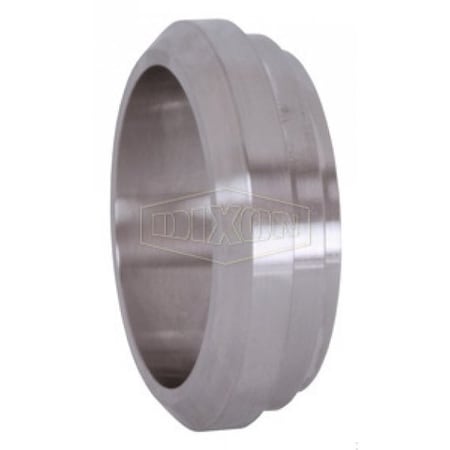 Dixon Sort Weld Ferrule, Series: 14PRF, Ferrule, 3 in Nominal, Plain Beveled Seat, 304 SS, 0.906 in L, Ind 14PRF-G300